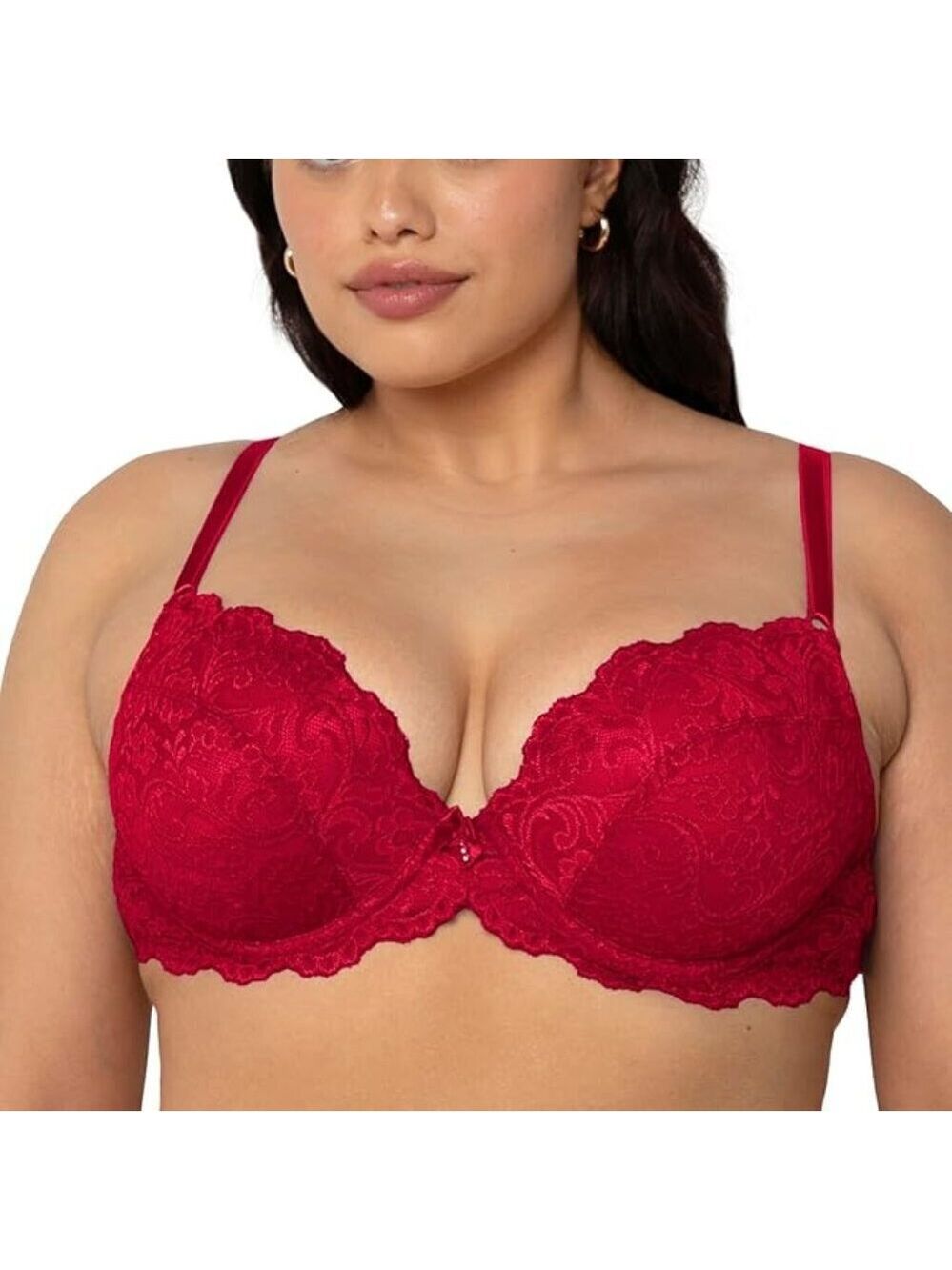 Smart & Sexy Women's Signature Lace Push-up Bra  Red 32A NWT